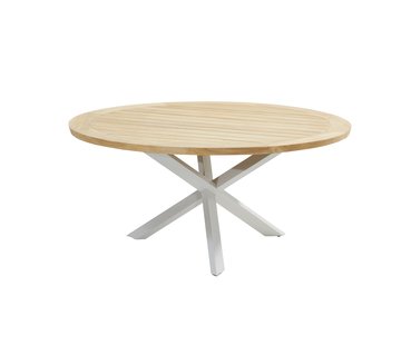 Taste by 4 Seasons Outdoor Prado Teak tuintafel Frost Grey | 160cm Ø