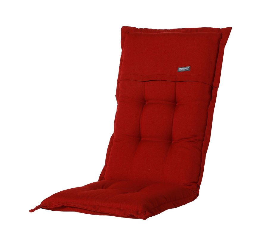 Madison Rib Rood standenstoelkussen met hoge rug  | 123cm x 50cm