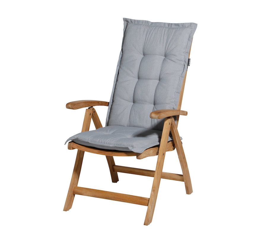 Madison Panama Hellgrau Stuhlauflage mit Hochlehner | 123cm x 50cm