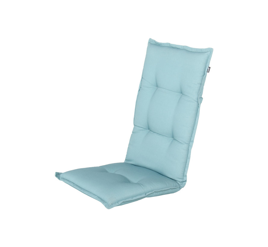 Hartman Cuba Blau Stuhlauflage mit Hochlehner | 123cm x 50cm