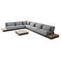 4 Seasons Outdoor Ibiza Loungeset met teak en aluminium | Antraciet