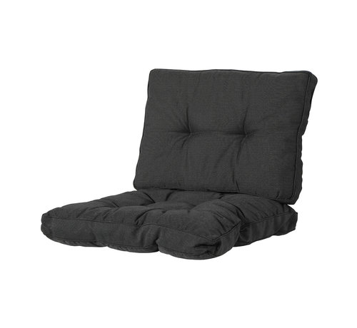 Madison Madison Florance Rib Schwarz Kissenset für Loungemöbel und Garnitur | 73cm x 73cm