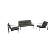 4 Seasons Outdoor 3-delige Trentino Loungeset | Antraciet