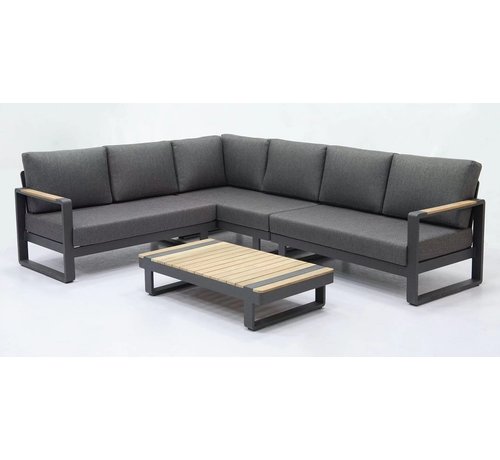 Taste by 4 Seasons Outdoor Taste by 4 Seasons Outdoor Amari Loungeset mit Teak und Aluminium | Antrazit