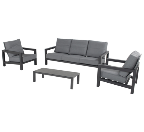 Hartman Hartman Barrosa Loungeset van aluminium met loungetafel | Antraciet