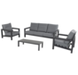 Hartman Barrosa Loungeset aus Aluminium mit Loungetisch | Anthrazit