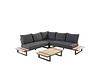 Taste by 4 Seasons Outdoor Country Loungeset met teak en aluminium | Antraciet