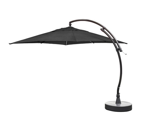Sun Garden Sun Garden Easy Sun vierkante zweefparasol | Antraciet Olefin doek zonder voet
