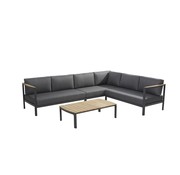 Taste by 4 Seasons Outdoor 4-teiliges Cortina Loungeset | Antrazit