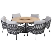 4 Seasons Outdoor Calpi Low Dining tuinset 7-delige tuinset l Low Dining