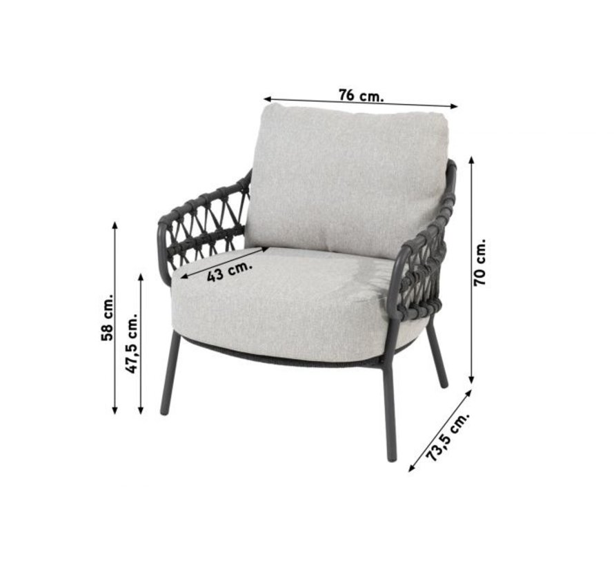 Calpi Low Dining gartensessel - Saba Teak gartentisch 160cm rund