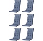6x Madison Basic Kobalt standenstoelkussen met hoge rug  | 123cm x 50cm