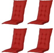 Madison Stuhlauflage Basic Rot 4 stück | 105cm x 50cm
