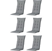 Madison Tuinstoelkussen Basic Grijs 6 stuks  | 105cm x 50cm