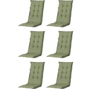Madison Stuhlauflage Basic Grün 6 stück | 105cm x 50cm