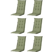 Madison Tuinstoelkussen Basic Groen 6 stuks  | 105cm x 50cm