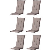 Madison Stuhlauflage Basic Taupe 6 stück | 105cm x 50cm