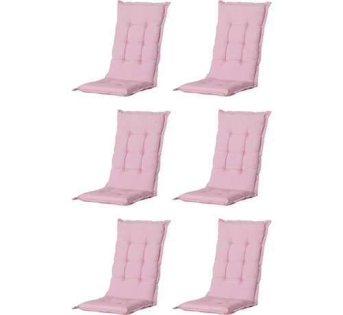 Madison 6x Madison Panama Pink Stuhlauflage mit Hochlehner | 123cm x 50cm