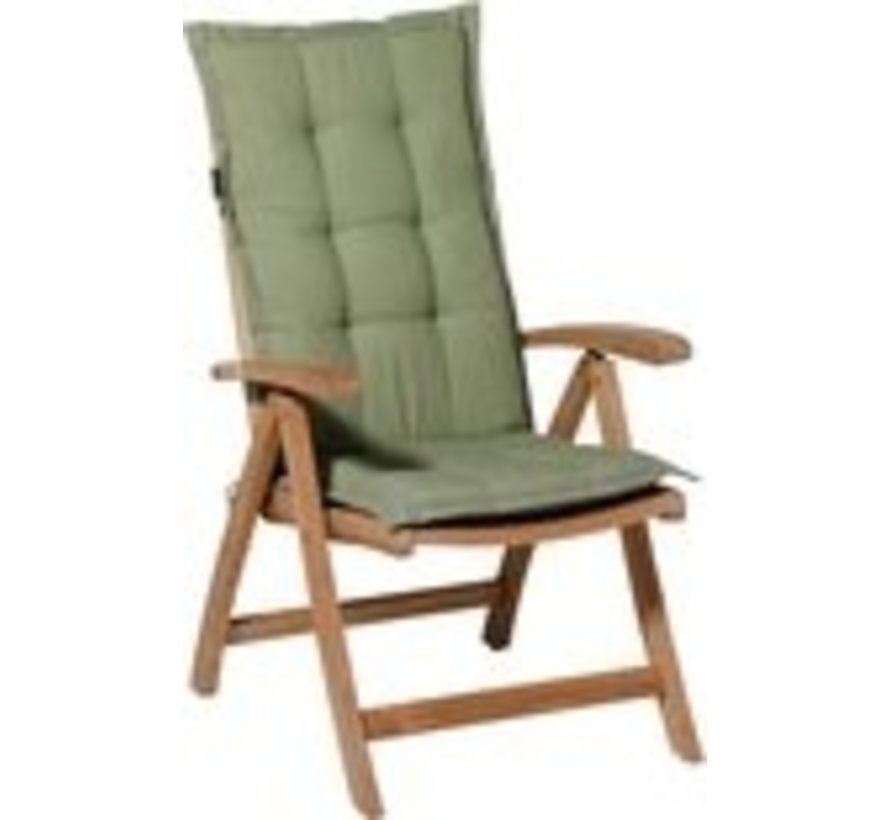 6x Madison Panama Sage Stuhlauflage mit Hochlehner | 123cm x 50cm