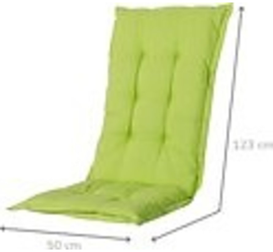 6x Madison Panama Lime Stuhlauflage mit Hochlehner | 123cm x 50cm