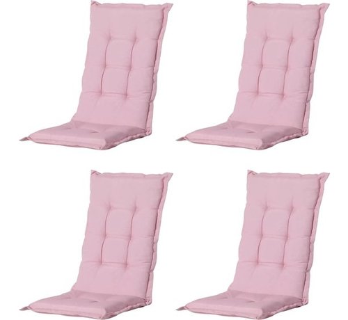 Madison 4x Madison Panama Pink Stuhlauflage mit Hochlehner | 123cm x 50cm