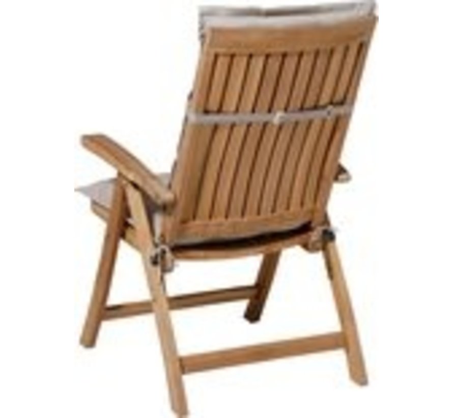 4x Madison Panama Linnen Stuhlauflage mit Hochlehner | 123cm x 50cm