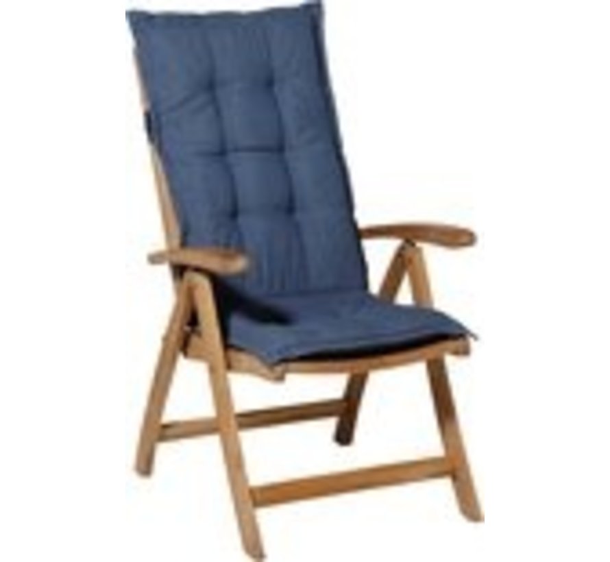 4x Madison Panama Safier Blau Stuhlauflage mit Hochlehner | 123cm x 50cm