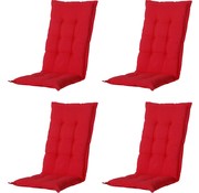 Madison Stuhlauflage Panama Rot 4 stück | 123cm x 50cm