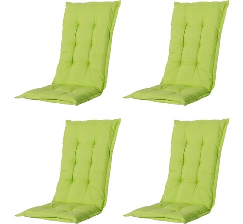 Madison 4x Madison Panama Lime Stuhlauflage mit Hochlehner | 123cm x 50cm