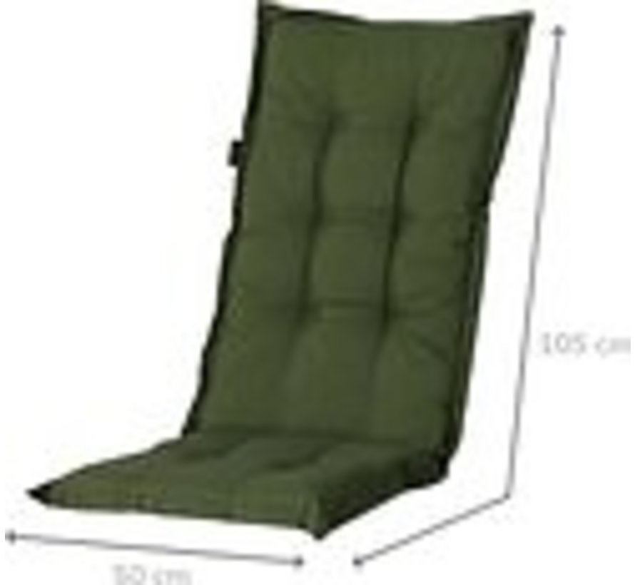 4x Madison Panama Grün Niedriger Stuhlauflage  | 105cm x 50cm