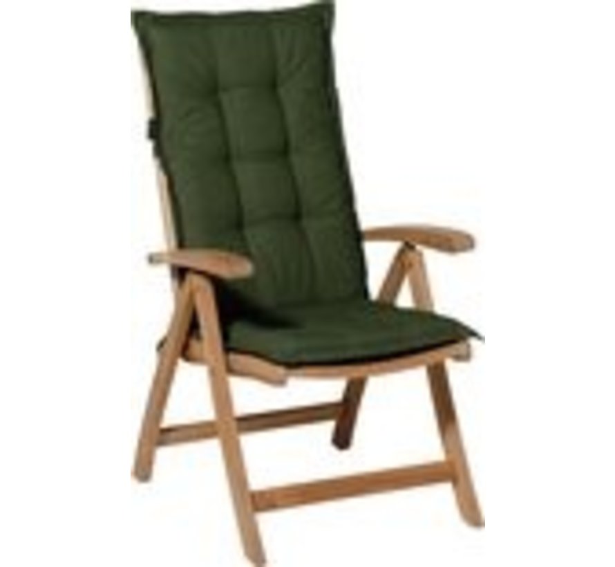 4x Madison Panama Groen standenstoelkussen met lage rug  | 105cm x 50cm
