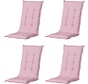 4x Madison Panama Pink Niedriger Stuhlauflage  | 105cm x 50cm