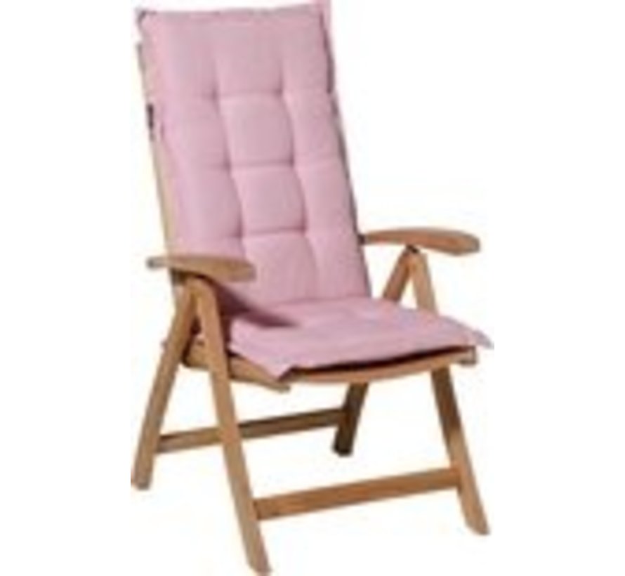 6x Madison Panama Roze standenstoelkussen met lage rug  | 105cm x 50cm