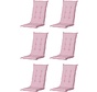 6x Madison Panama Pink Niedriger Stuhlauflage  | 105cm x 50cm