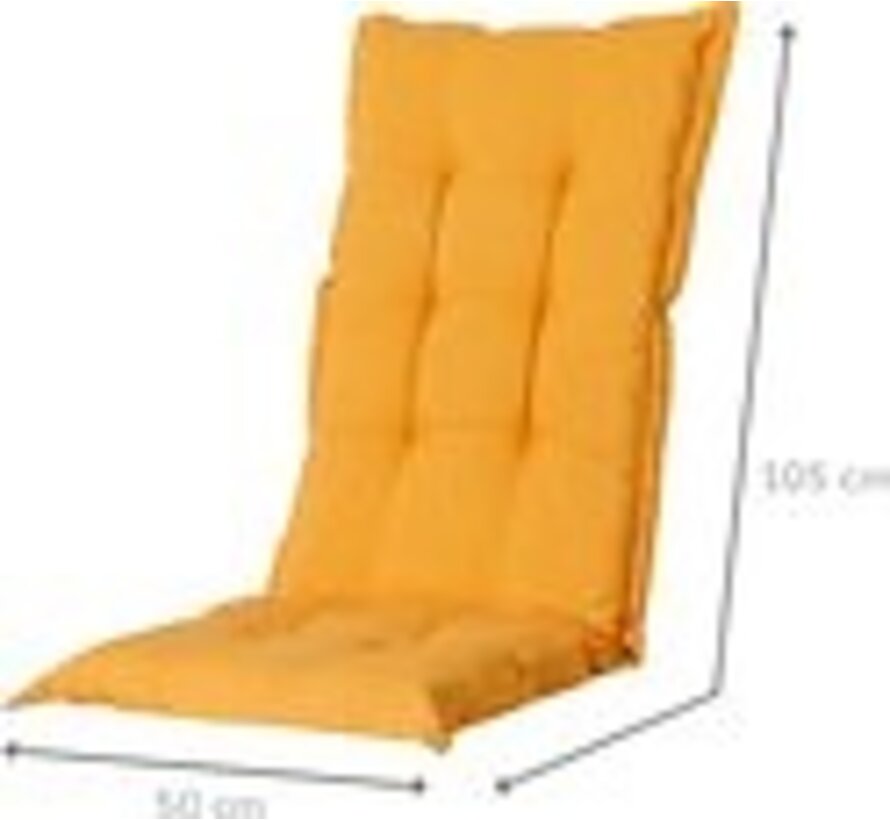 6x Madison Panama Golden Glow Niedriger Stuhlauflage  | 105cm x 50cm