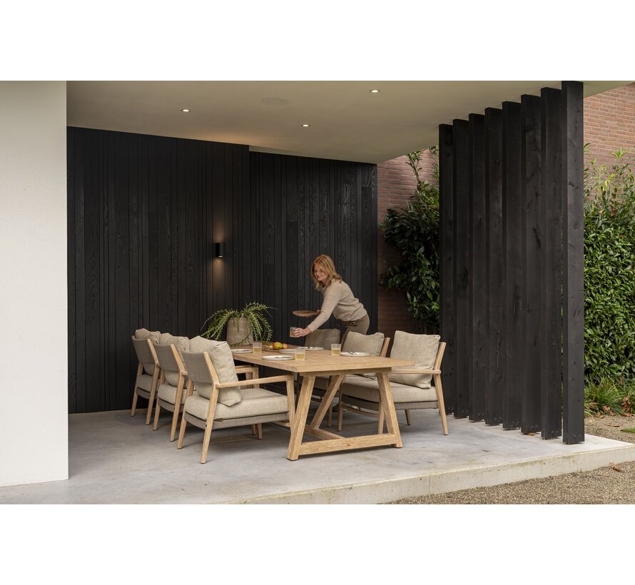 Julia Low Dining gartensessel - Noah Teak gartentisch 300cm