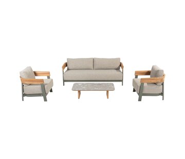 4 Seasons Outdoor 4-delige Varenna Loungeset | Olijfgroen