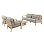 4 Seasons Outdoor Lucas Loungeset met teak en Terrazzo tafel