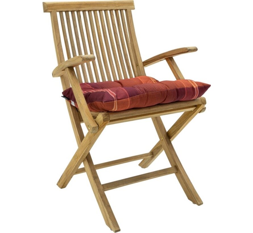 4x Madison Stef Bordeaux Universeel zitkussen voor tuinstoelen en banken  | 46cm x 46cm