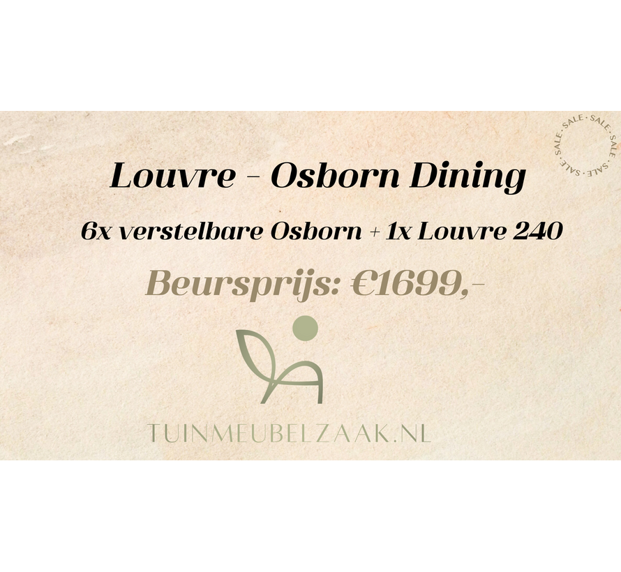 Taste by 4 Seasons Louvre Gartenset mit Reint Middel Osborn verstellbarer gartensessel