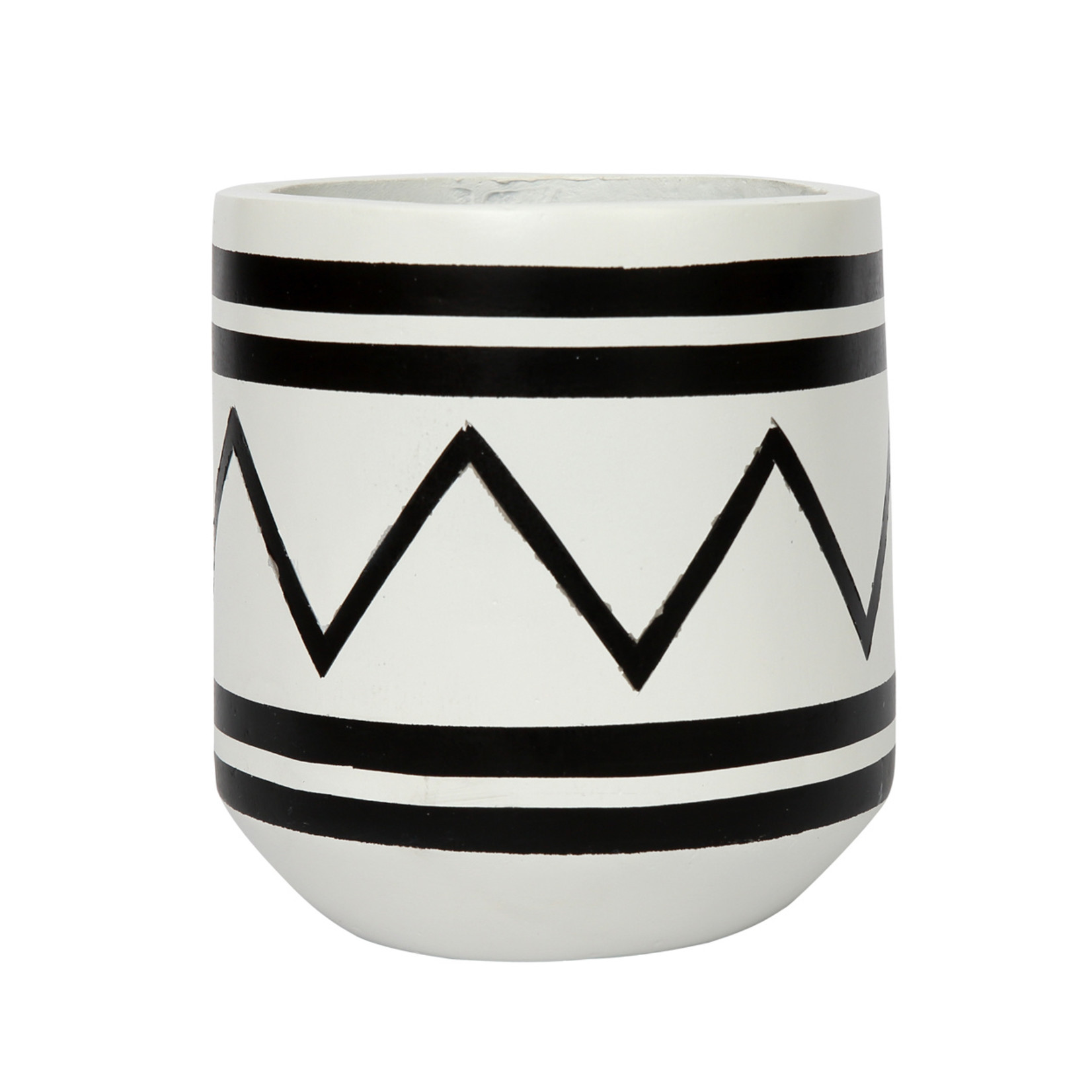 Bazar Bizar The Santorini Planter  -  White Black