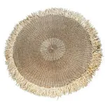 Bazar Bizar Het Raffia Fringed Tapijt - Naturel - 150