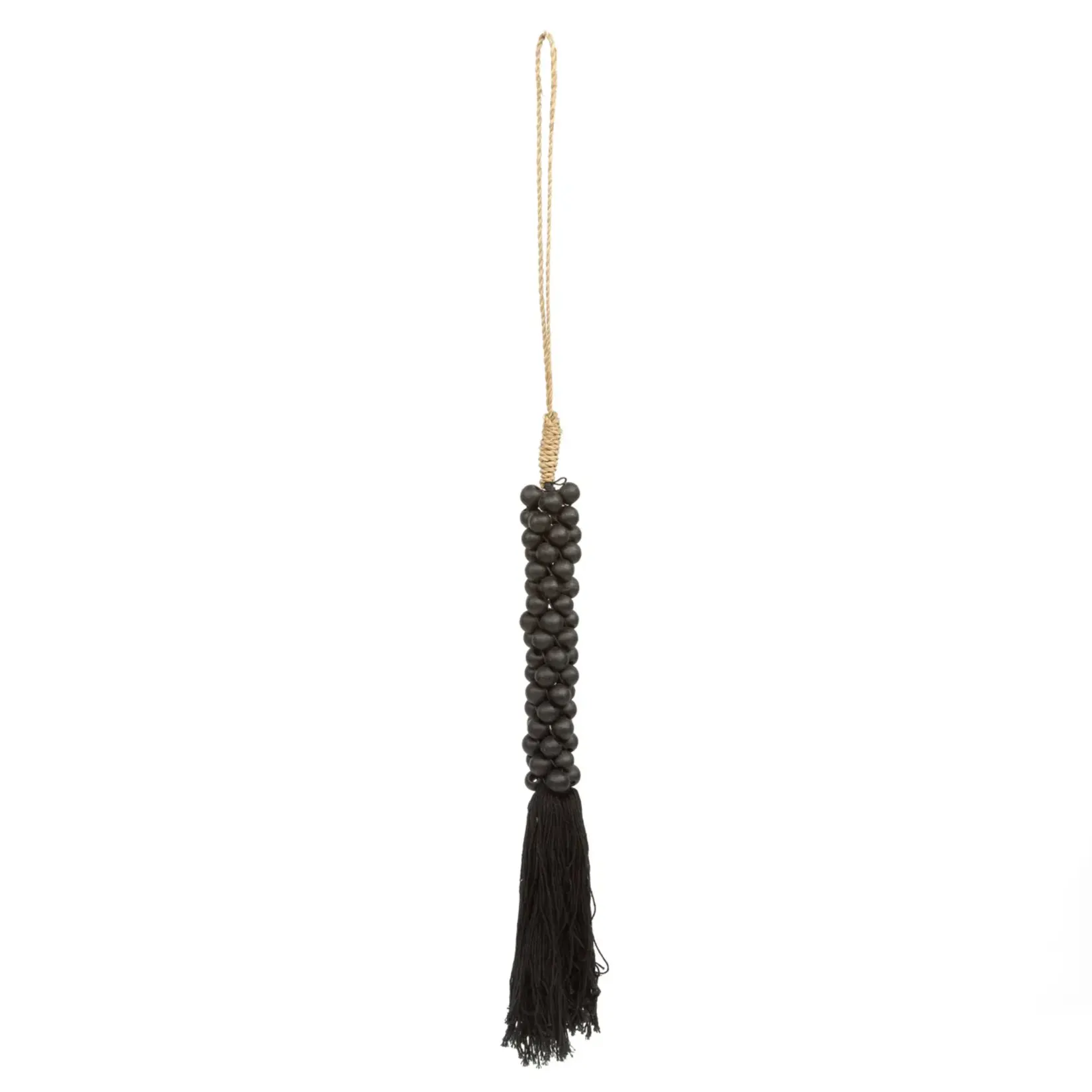 Bazar Bizar The Wooden Beads with Cotton Tassel - Black