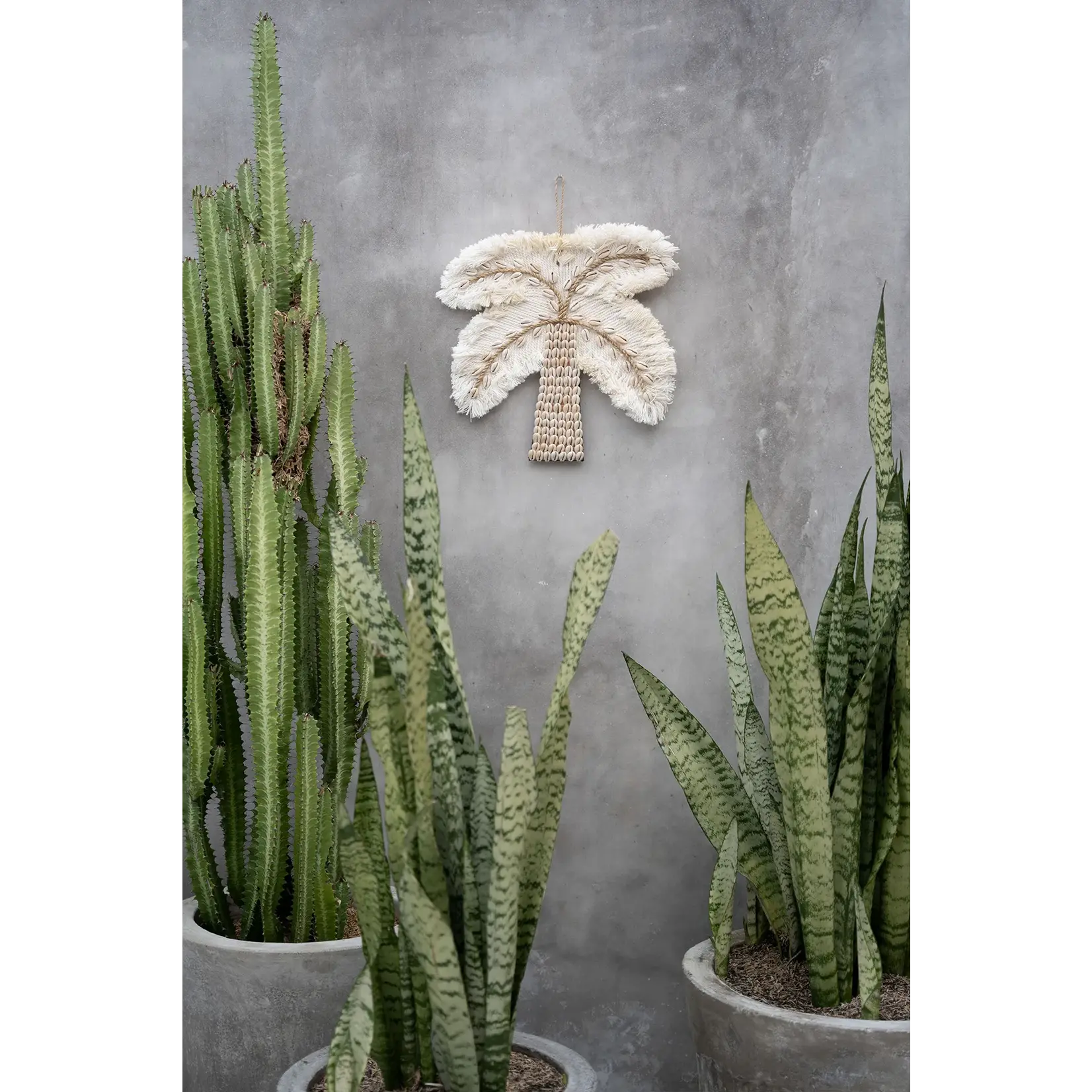 Bazar Bizar The Cotton Shell Palm Tree - White Natural