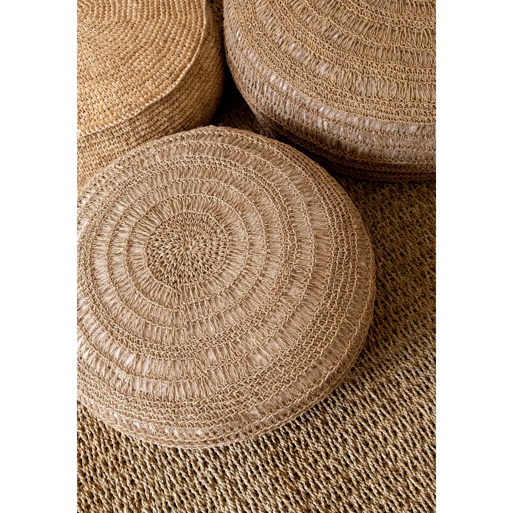 Bazar Bizar Het Raffia Fringed Tapijt - Naturel - 180x240