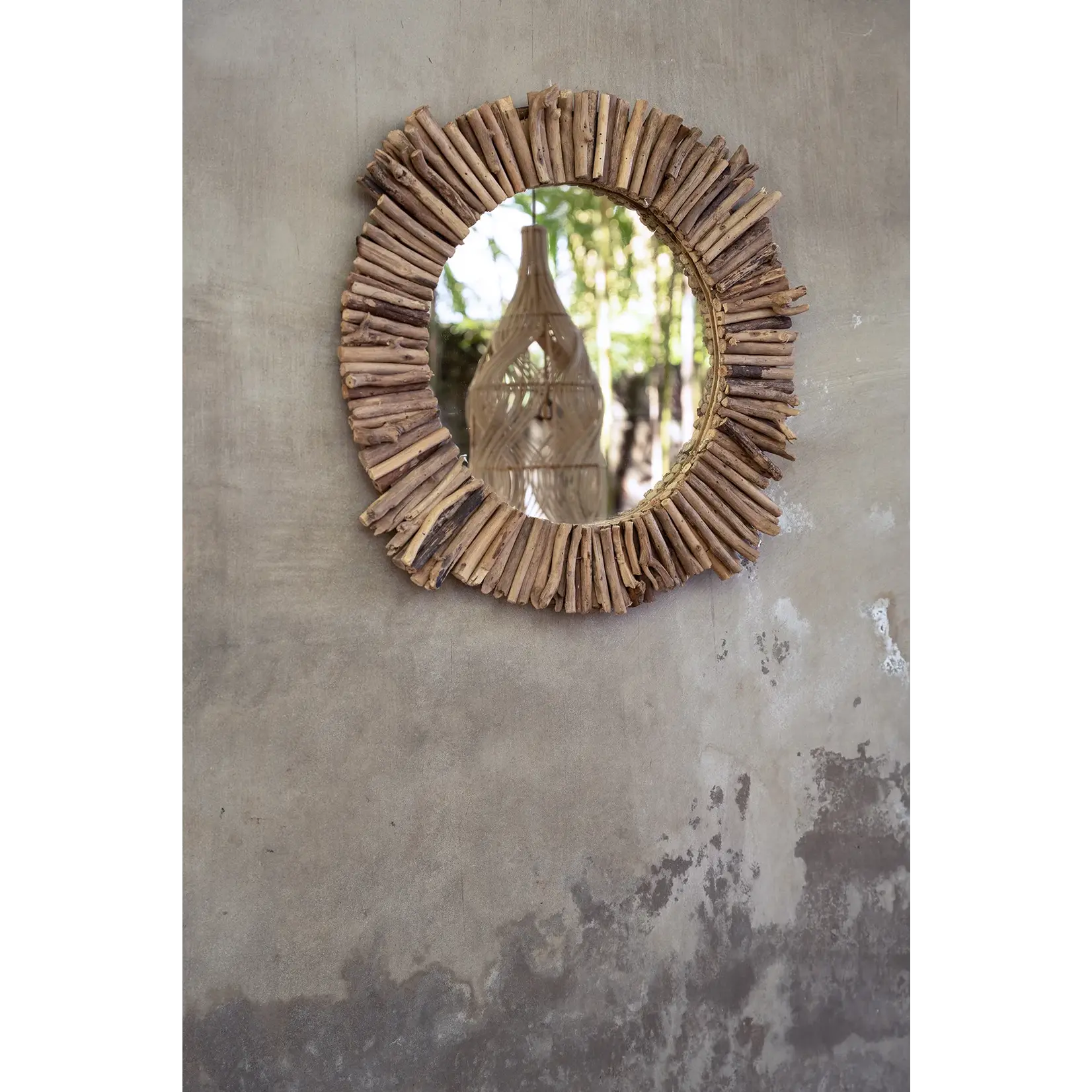 Bazar Bizar De Driftwood Halo Spiegel - Naturel - M