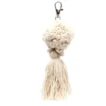 Bazar Bizar De Pompom Sleutelhanger - Wit