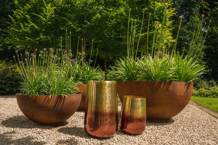 Bazar Bizar The Two Tone Brass Planter - Brass - XL