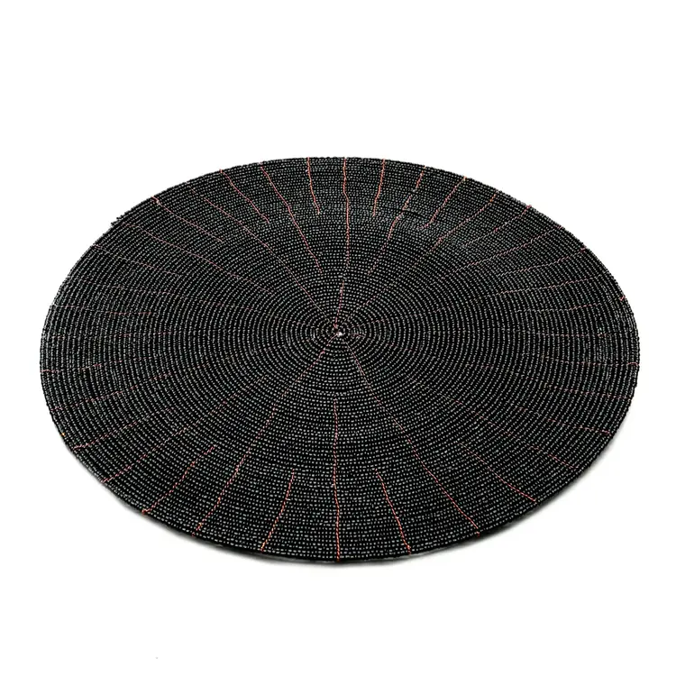 Bazar Bizar De Beaded Placemat - Zwart