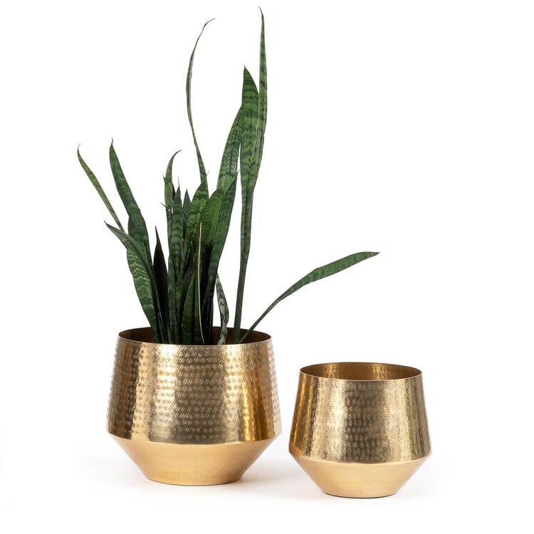 Bazar Bizar The Hammered Planter - Brass - XL